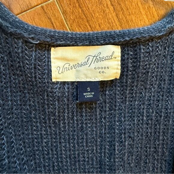 Universal Thread Blue Crochet Knit Long Cardigan Sweater Women’s Size S - Picture 3 of 5